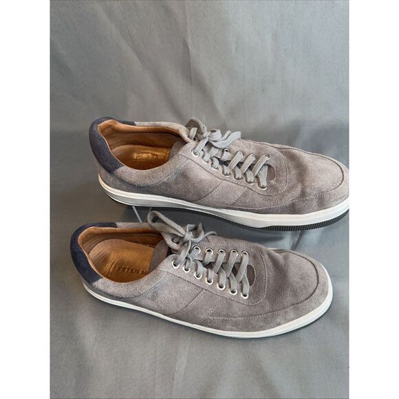 Peter Millar Men's VANTAGE Low Top Lace Up Suede‎ Sneakers US 10.5M Gray - Picture 3 of 11